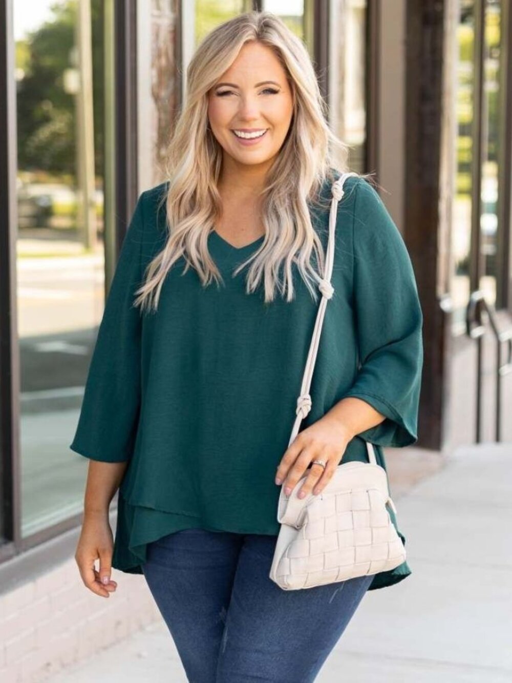 NEW I Chic Soul Treasured Moments Top, Deep Green